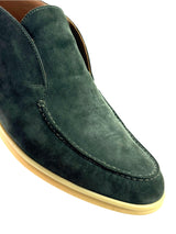 Loro Piana Open Walk Green Suede Slip On 6