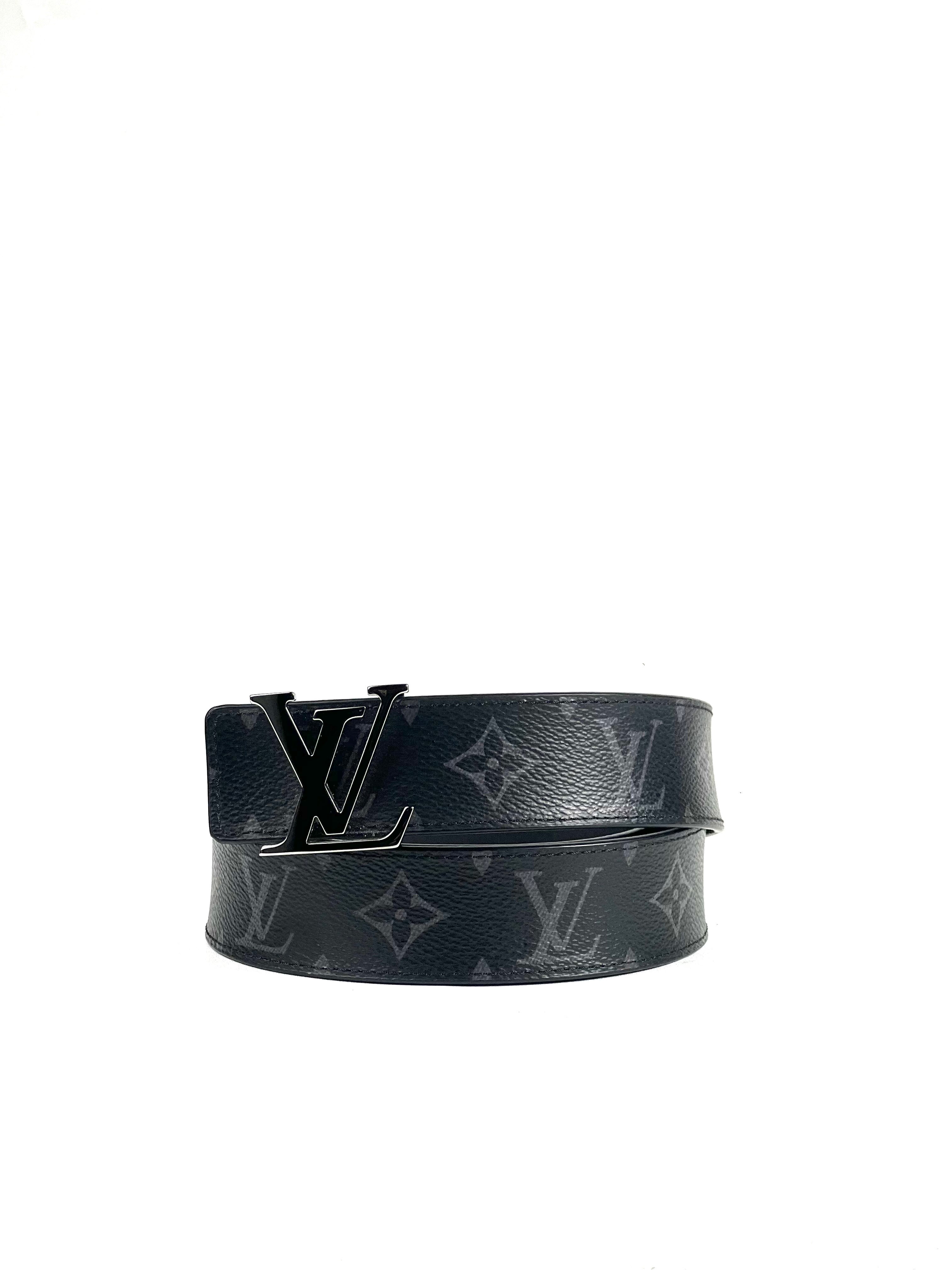 Louis Vuitton Initial Logo 35mm Eclipse Monogram Reversible Belt