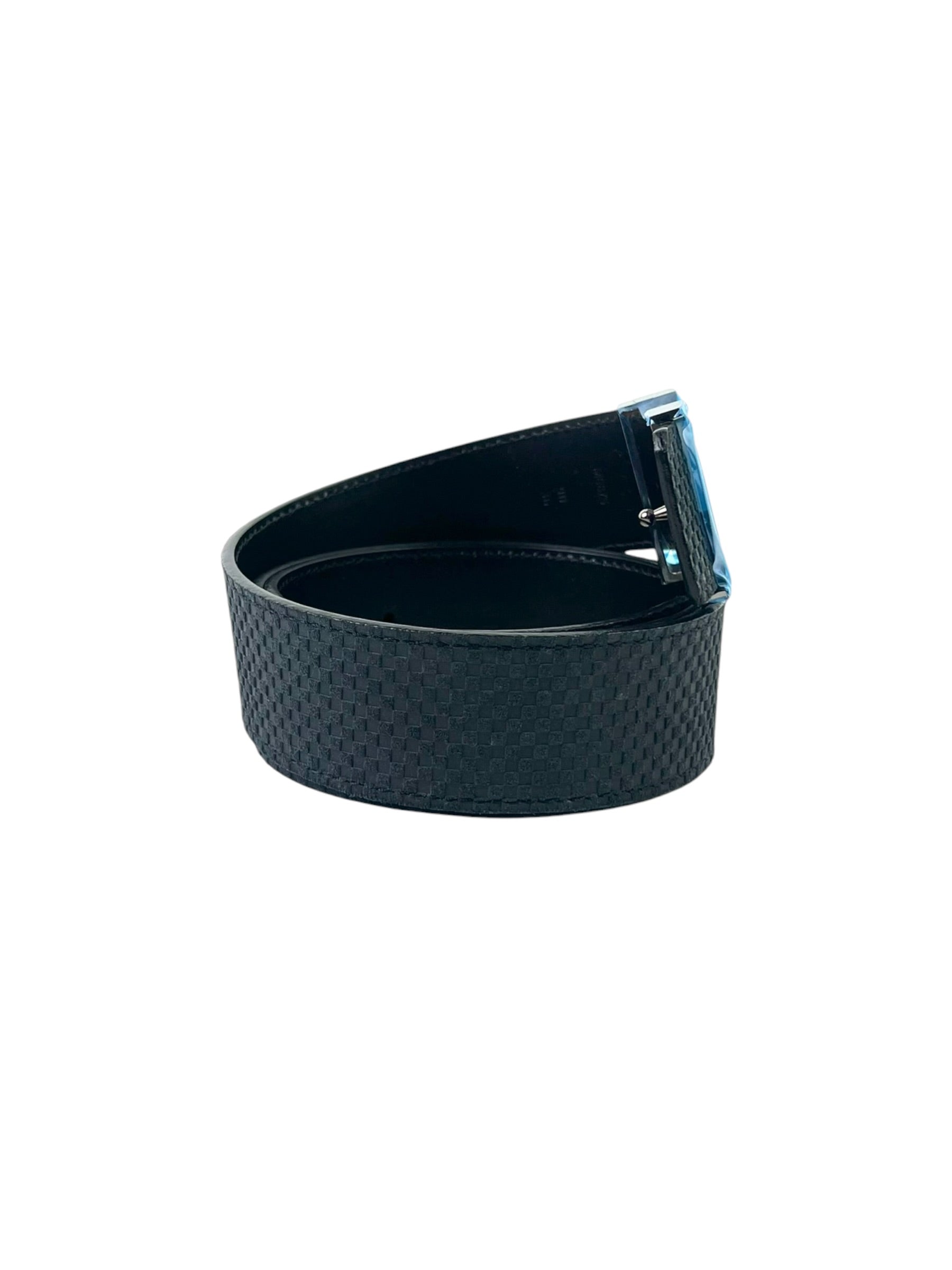 Louis Vuitton Initial Silver Buckle Damier Mini Belt