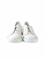 Zegna Triple Stitch Second Skin White Slip-On 2