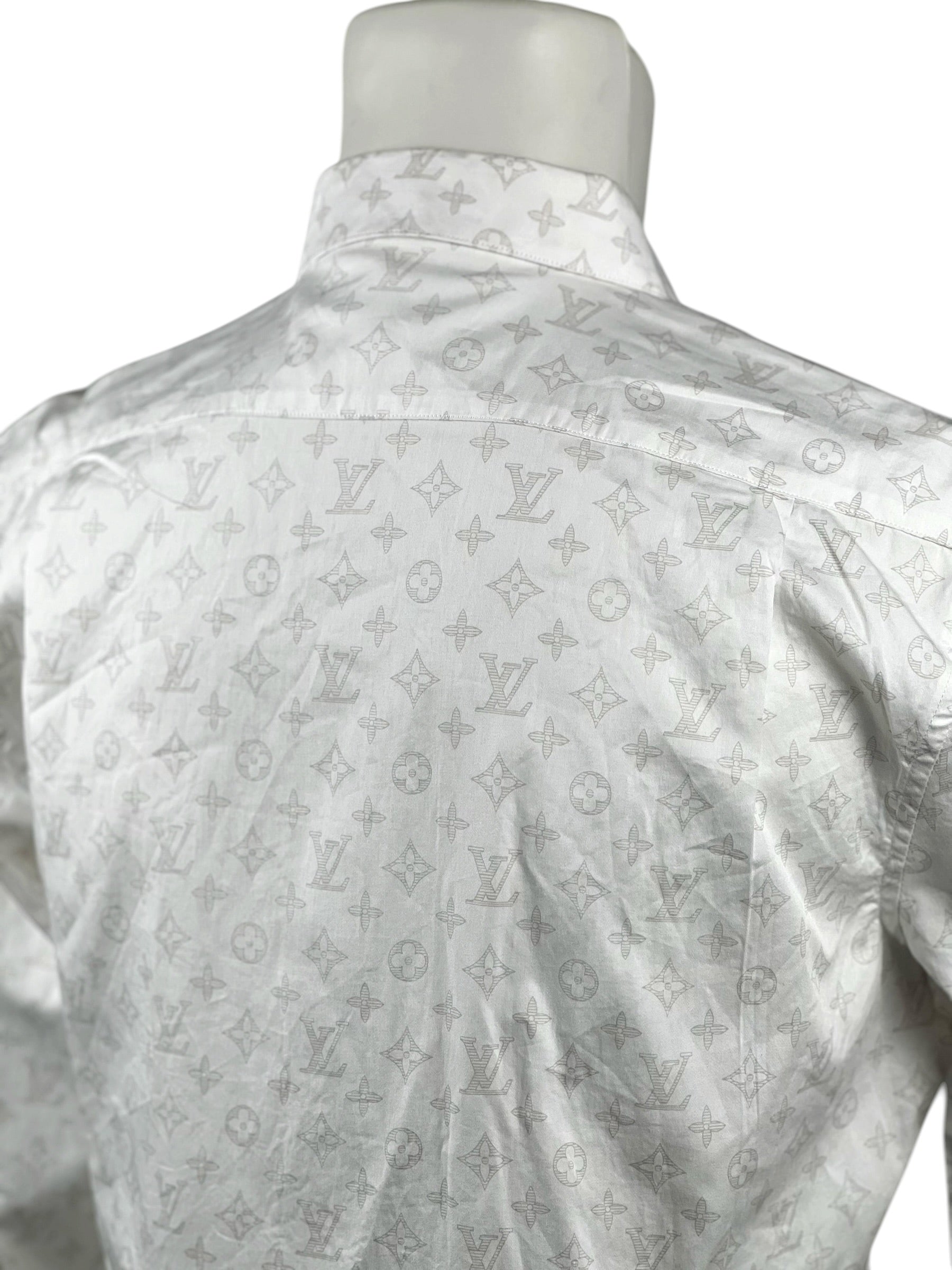 Louis Vuitton Monogram White Long Shirt
