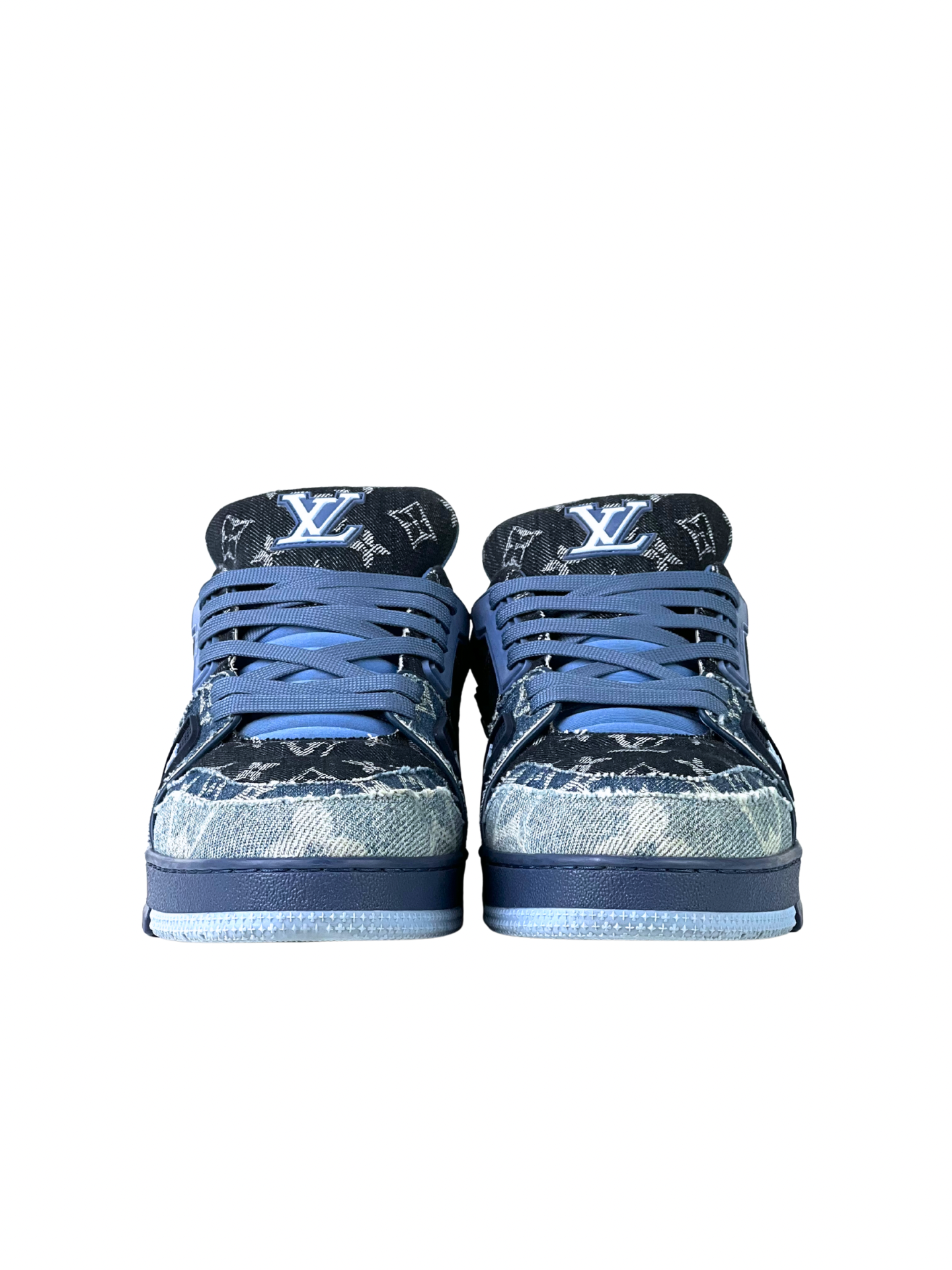 Louis Vuitton Denim Monogram Trainer Sneakers