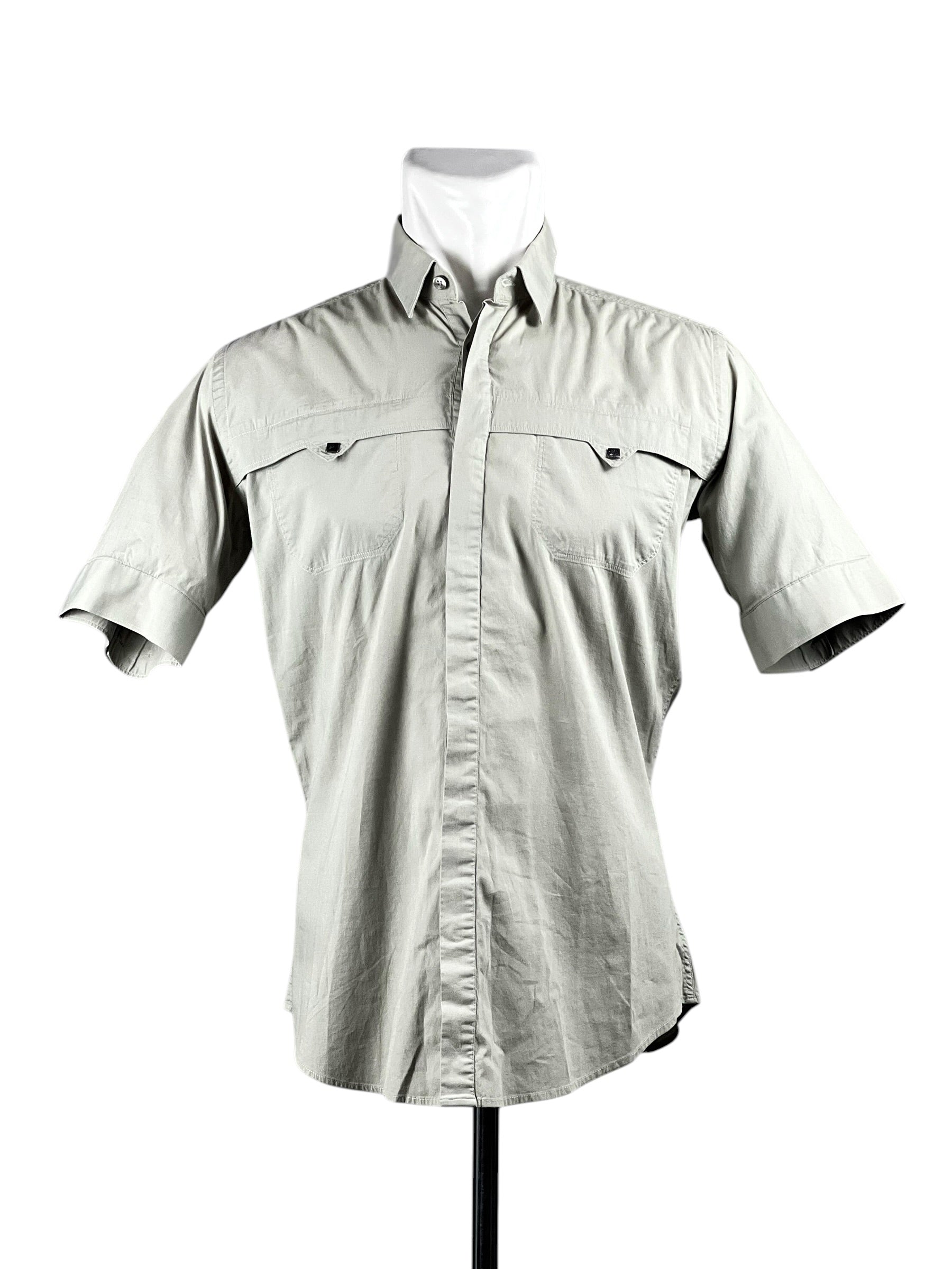 Versace Half Medussa Olive Short Shirt