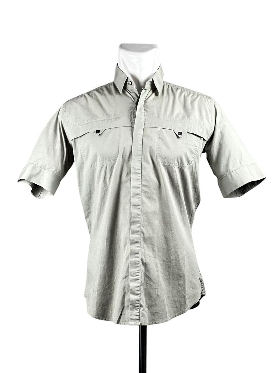 Versace Half Medussa Olive Short Shirt