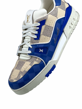 Louis Vuitton 3D Damier Blue Beige Trainer Sneakers 6