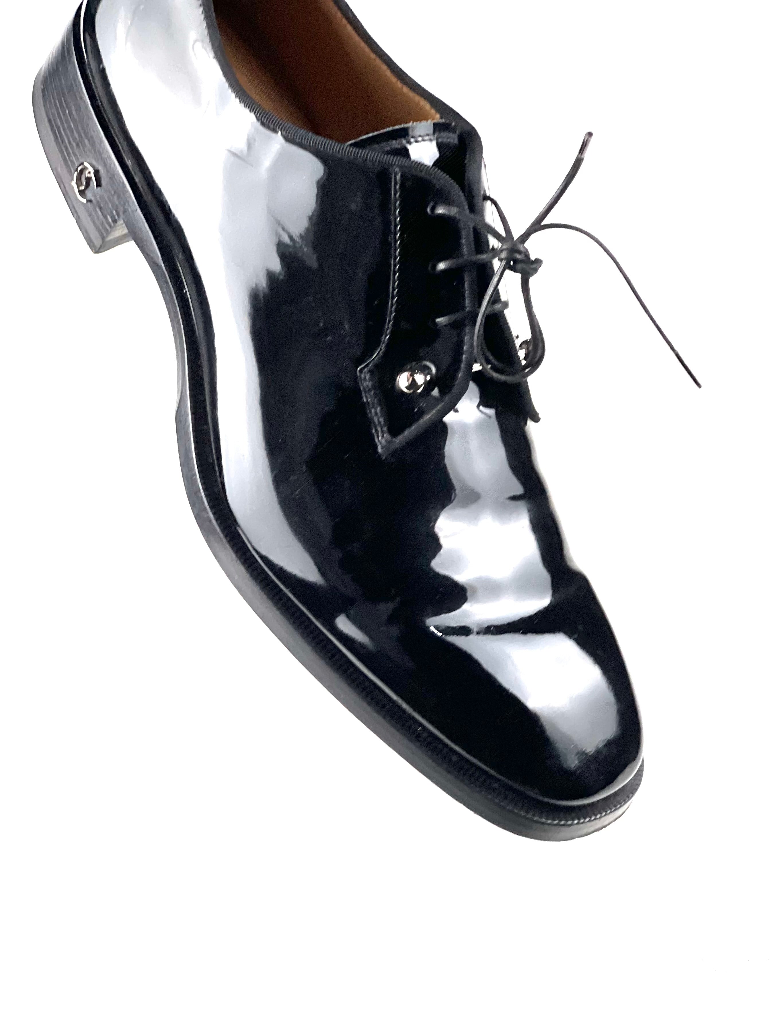 Christian Louboutin Black Patent Loafers