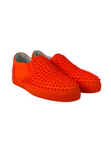 Christian Louboutin Rollerboat Leather Orange Slip-On 1
