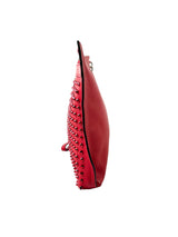 Christian Louboutin City Pouch Red Spike Grain Leather Clutch 5