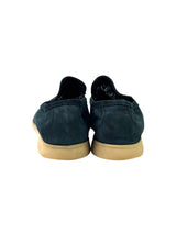 Loro Piana Summer Walk Petrol Green Suede Slip On 4