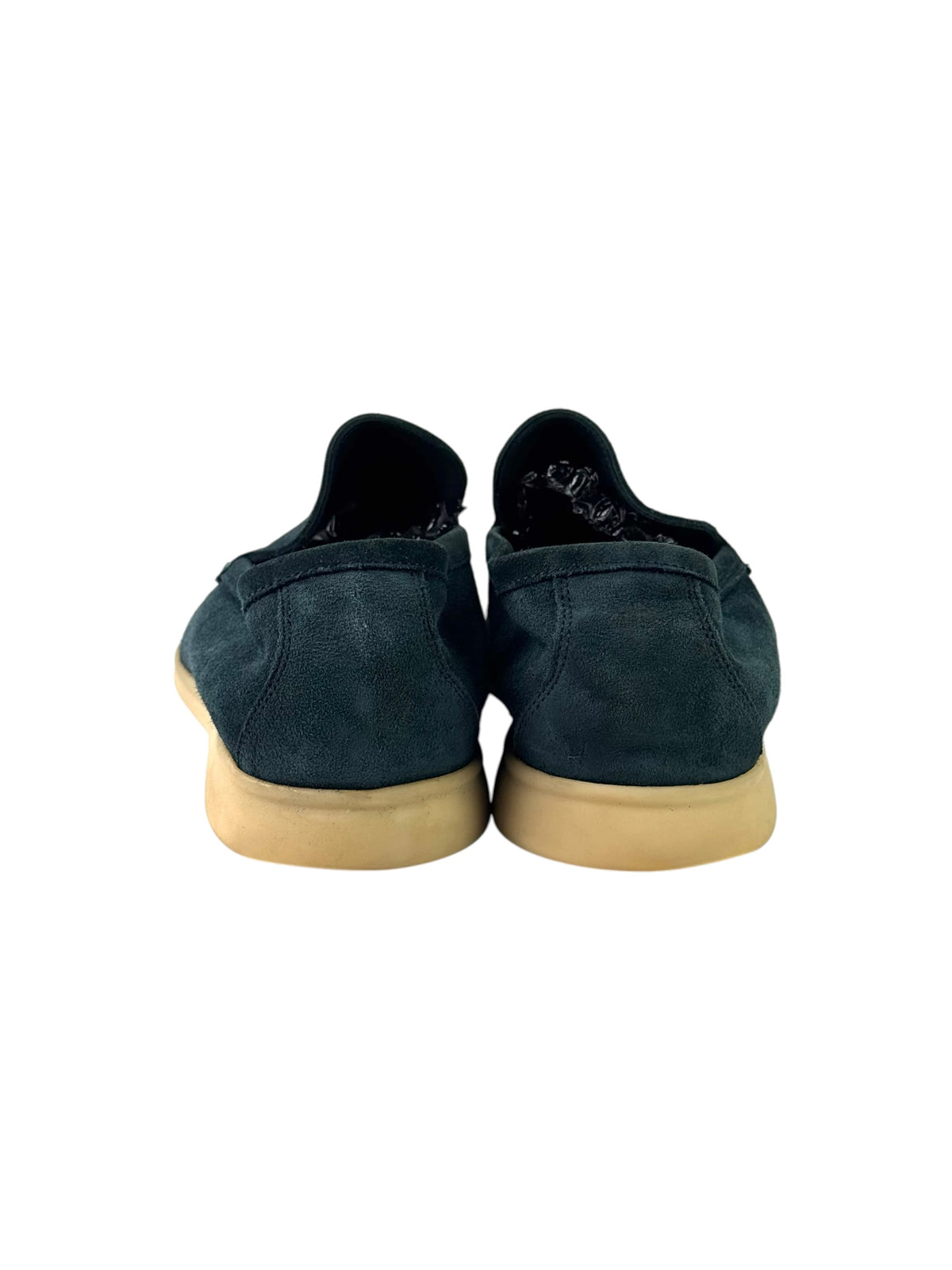 Loro Piana Summer Walk Petrol Green Suede Slip On