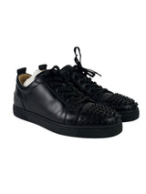 Christian Louboutin Junior Spike Calf Skin Black Sneakers 1