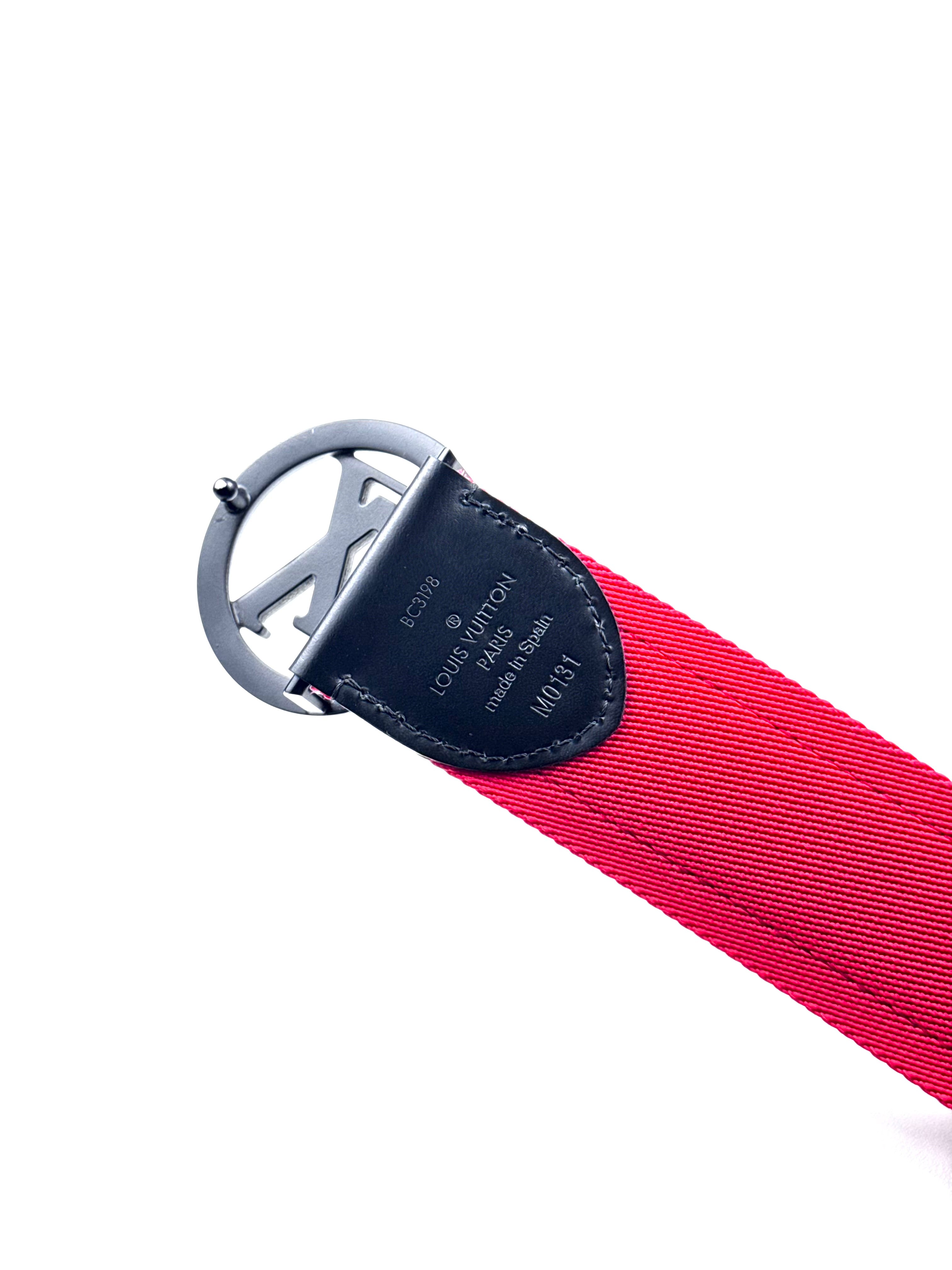 Louis Vuitton Circle Monogram Eclipse Red Belt