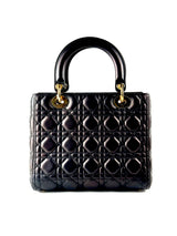 Christian Dior Medium Lady Dior Black Cannage Lambskin Bag 5