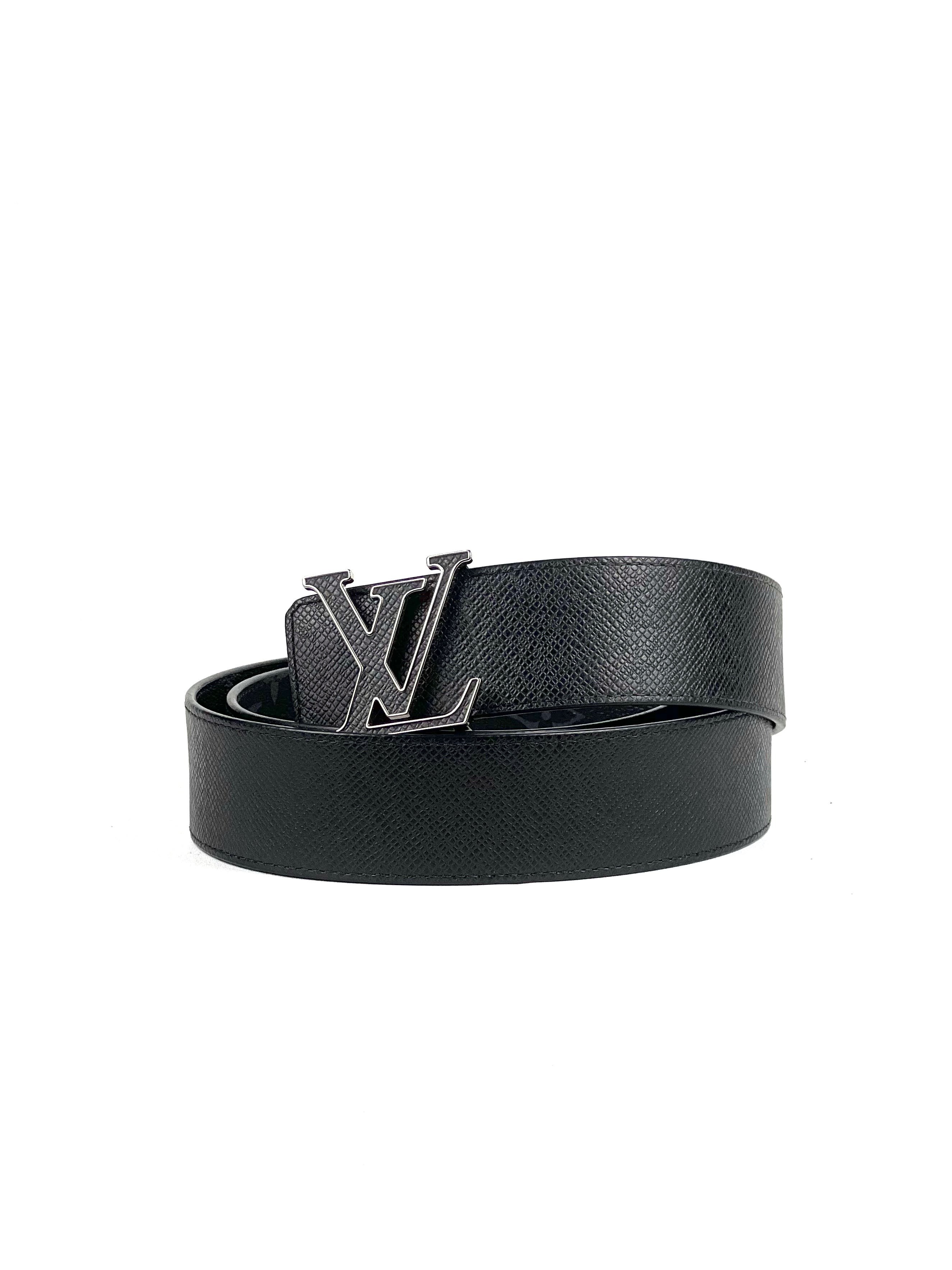 Louis Vuitton Initial Taiga Logo Monogram Belt