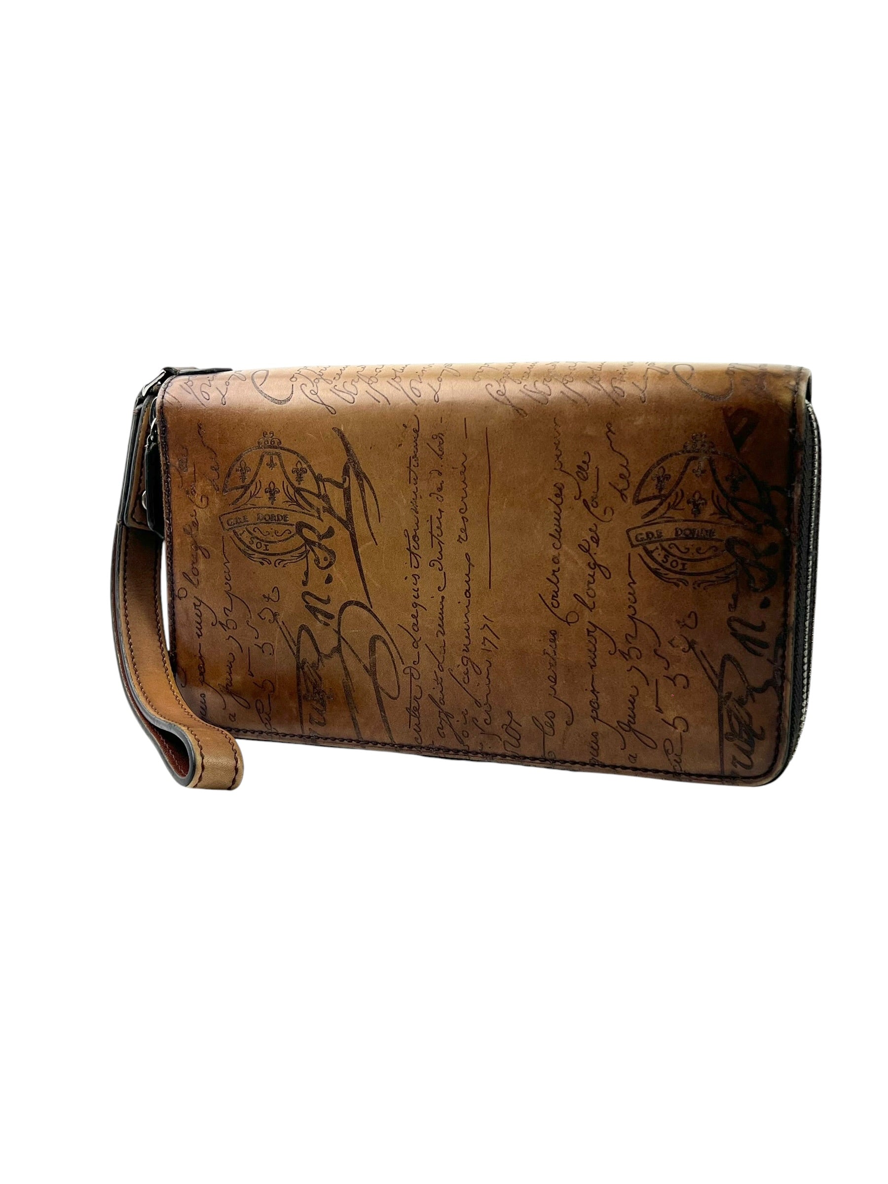 Berluti Tali Maxi Scritto Brown Wallet
