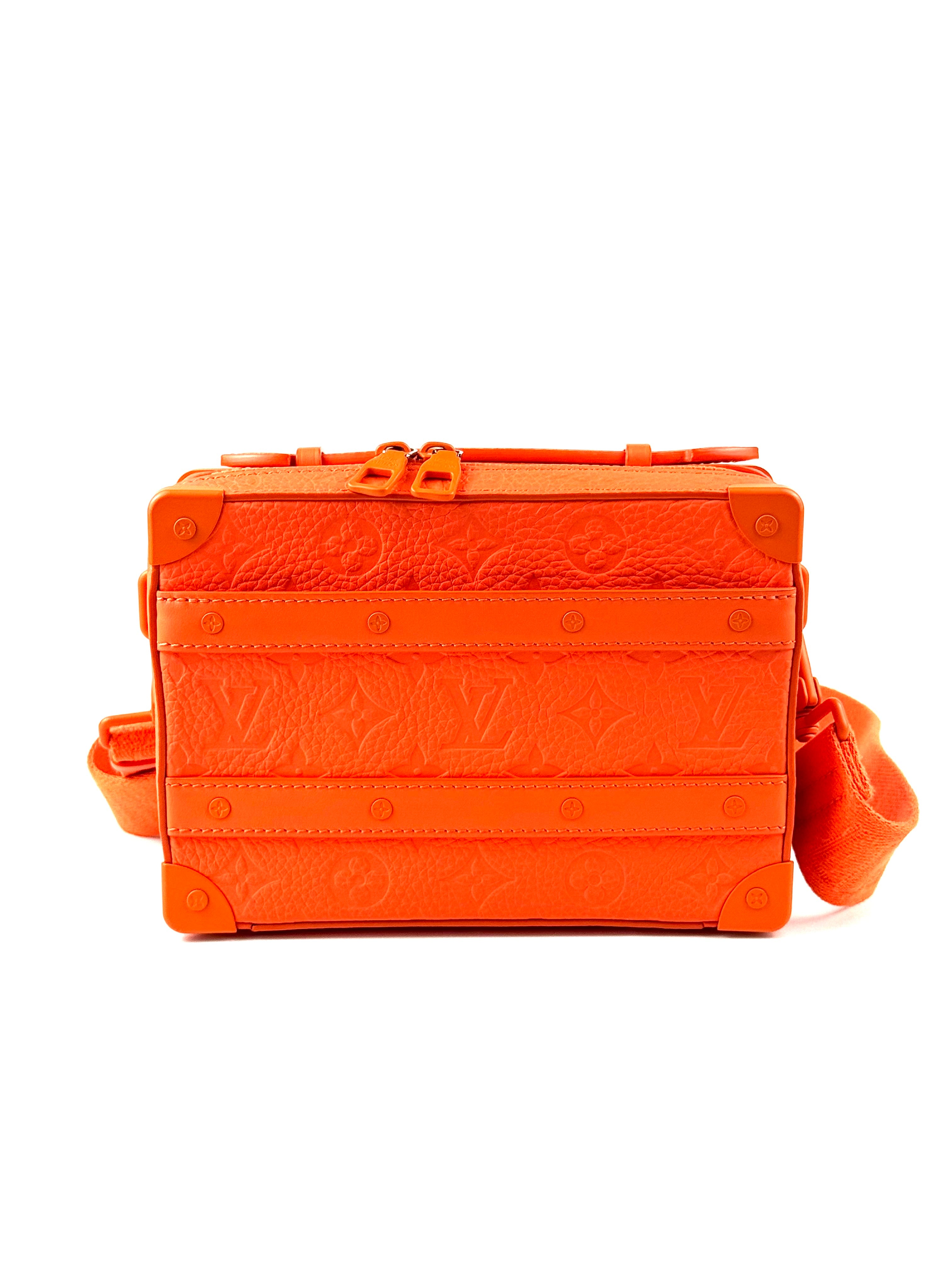 Louis Vuitton Handle Soft Trunk Taurillon Monogram Orange Slingbag