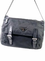 Prada Nylon Black Triangle Logo Messenger Bag 6