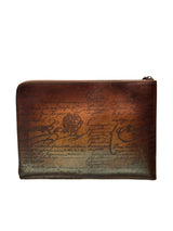 Berluti Nino PM Scritto Brown Clutch 4