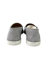 Christian Dior Oblique Jacquard White Grey Suede Slip-On 4