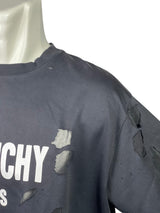 Givenchy Destroyed Logo Black Shirt 3