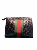 Gucci Embossed Leather Stripe Pochette 5