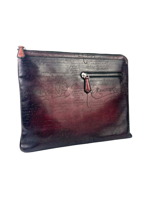 Berluti Scritto Red Document Case Bag
