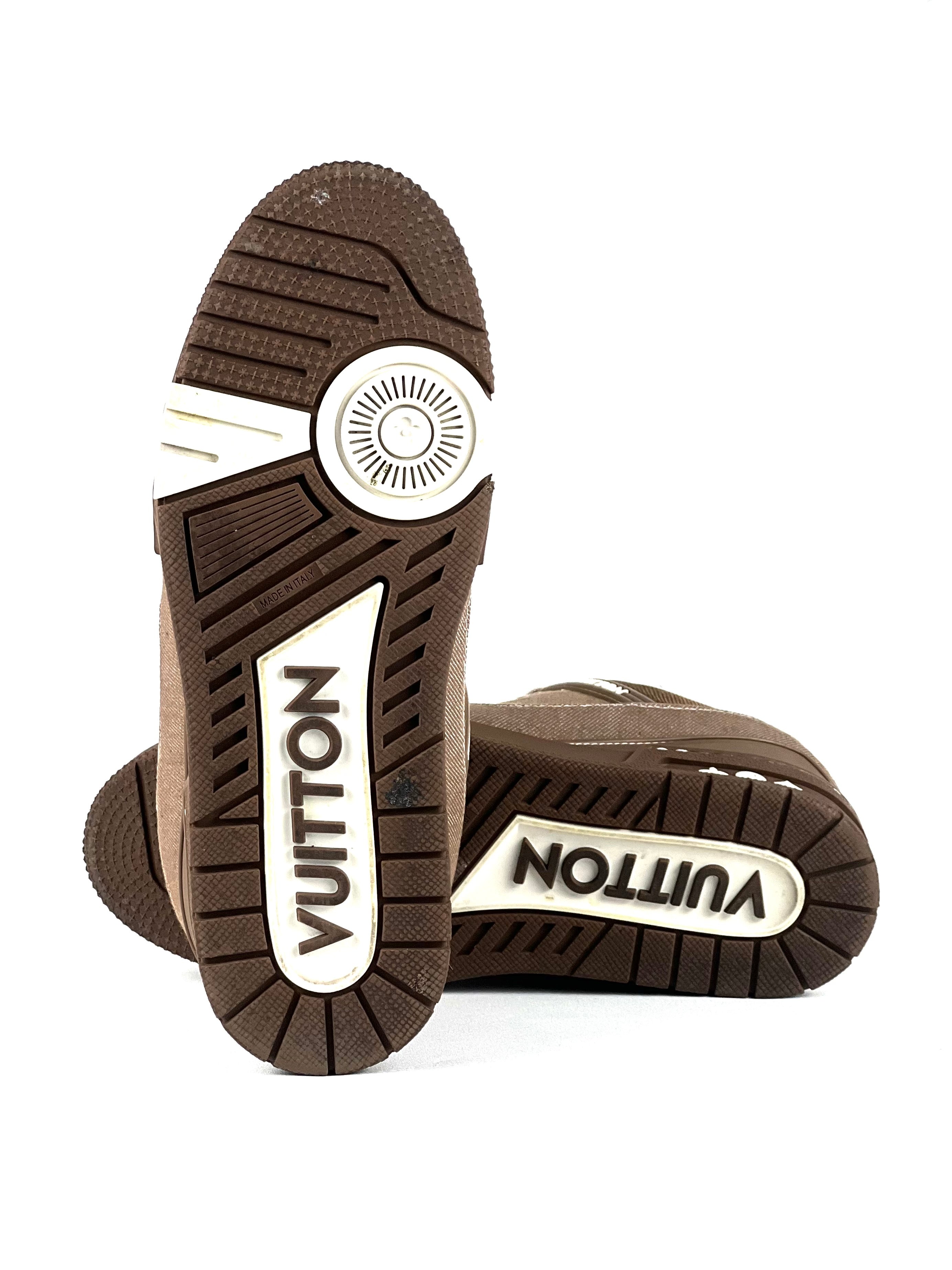 Louis Vuitton Trainer Monogram Denim Brown Sneakers