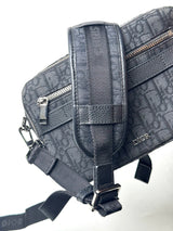 Christian Dior Oblique Jacquard Black Safari Messenger Bag 6