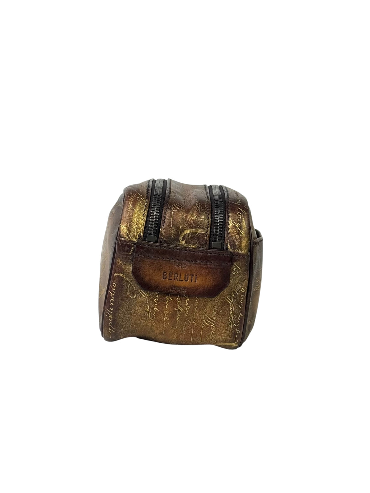 Berluti Scritto Golden Patina Formula Brown Toiletry Pouch