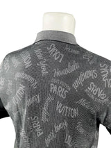 Louis Vuitton Cotton Cities Print Grey Polo Shirt 6