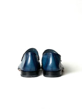Berluti Lorenzo Scritto Kangaroo Leather Blue Loafers 4