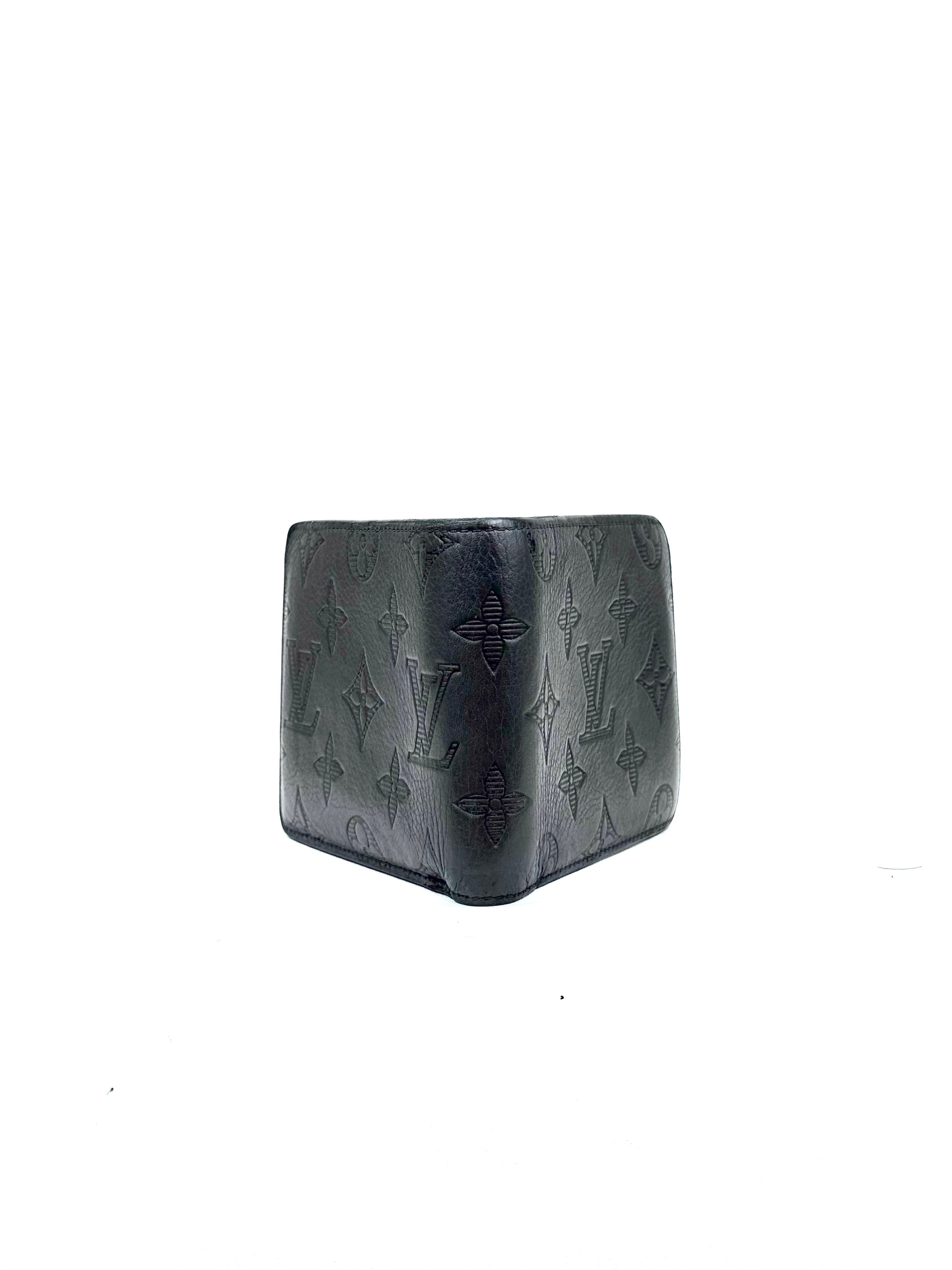 Louis Vuitton Shadow Monogram Grey Multiple Wallet (Microchip)