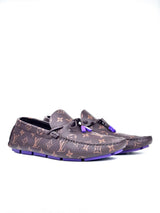 Louis Vuitton Monogram Brown Racer Leather Moccasins 1