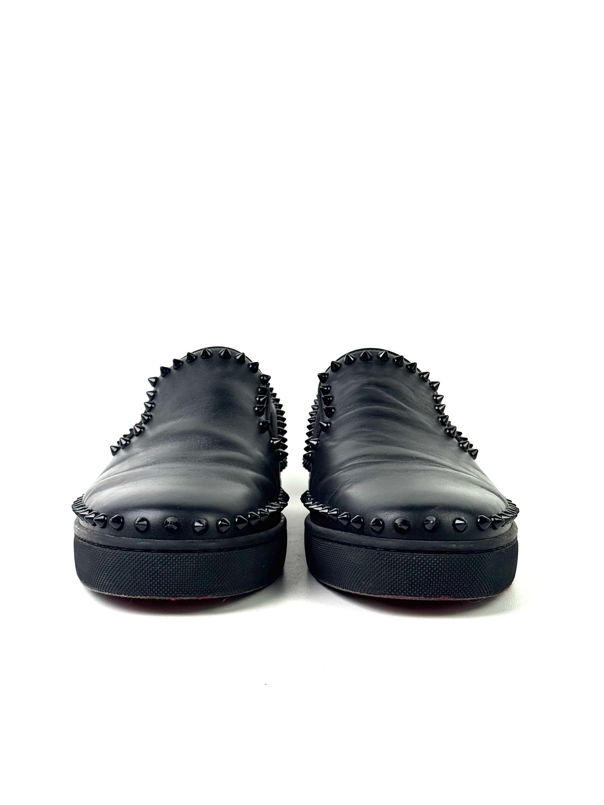 Christian Louboutin PIK Boat Black Leather Slip On