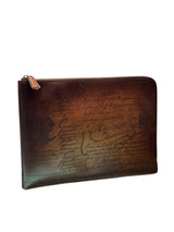 Berluti Nino PM Scritto Brown Clutch 2
