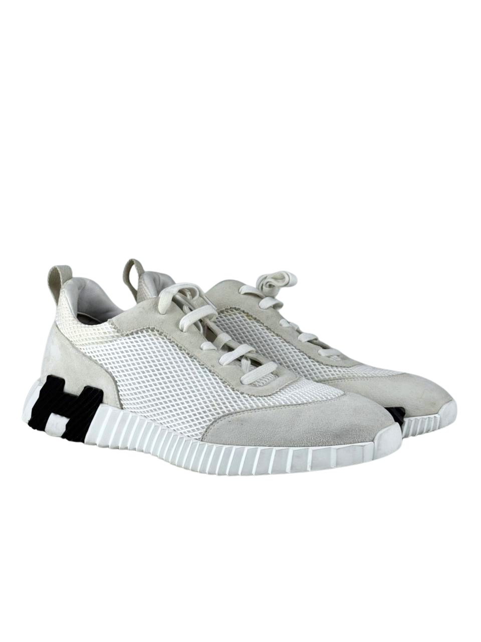 Hermès Bouncing H White Mesh Sneakers