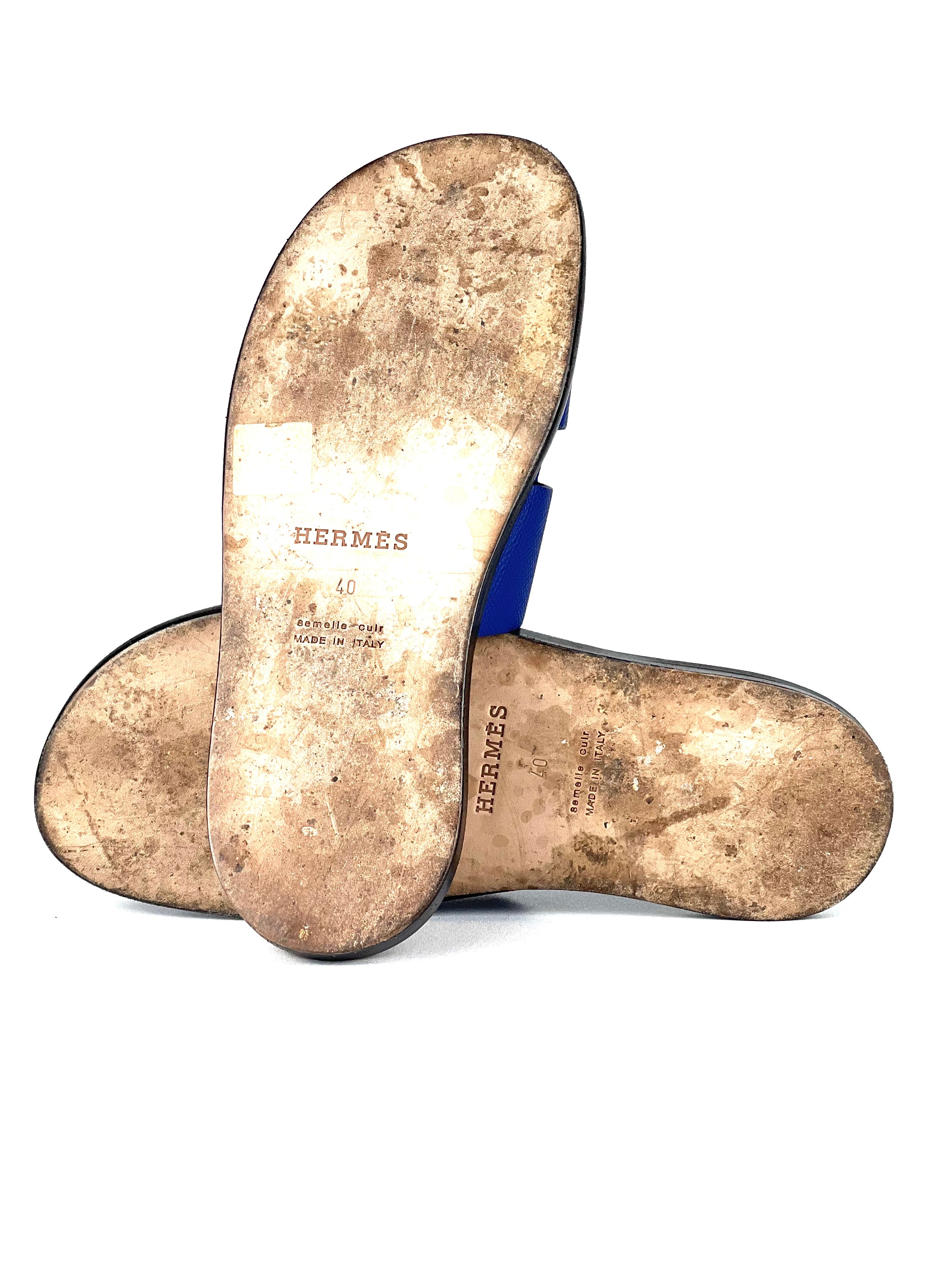 Hermès Izmir Blue Sandals
