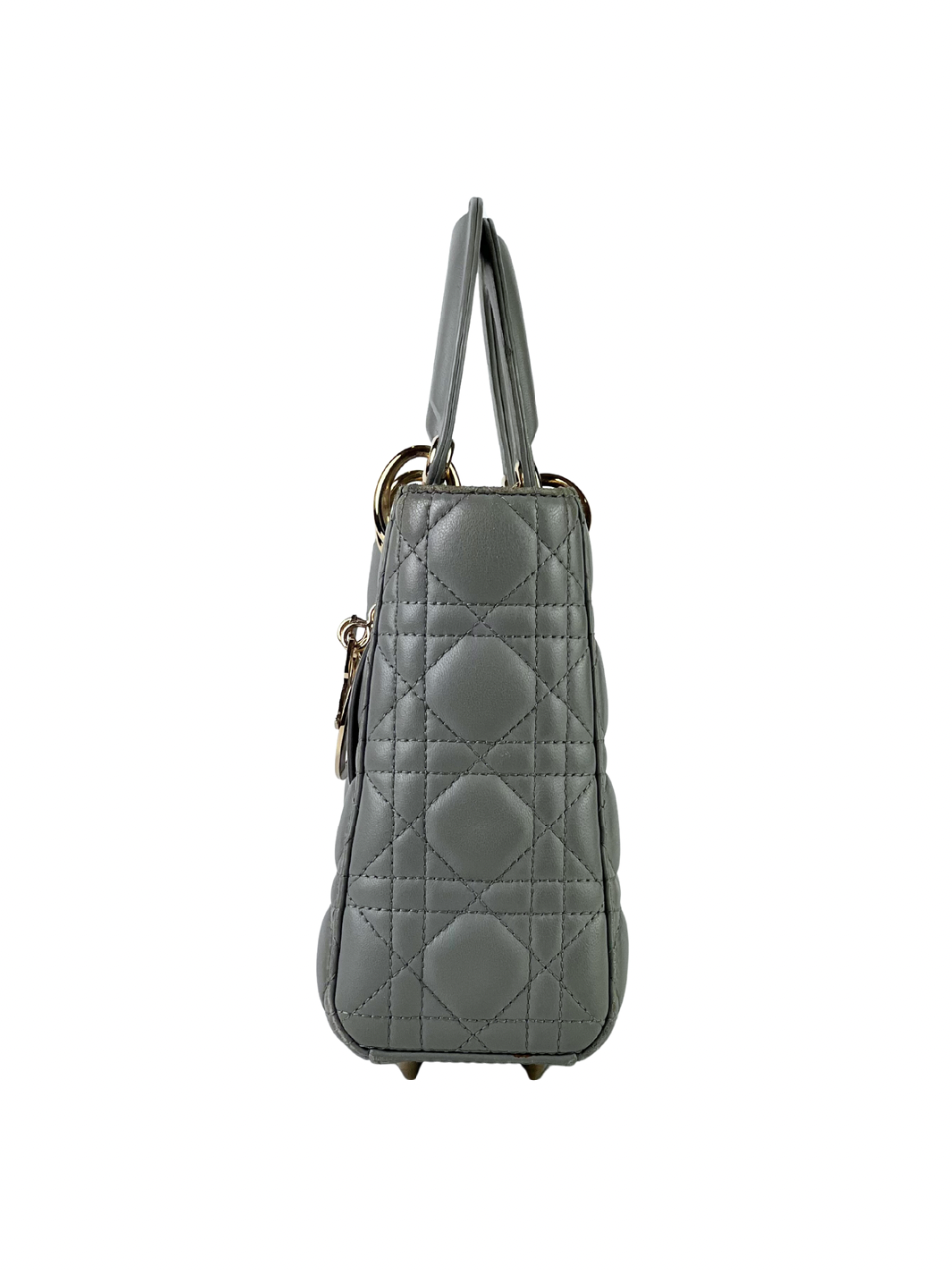 Christian Dior Lady Dior GHW Grey Slingbag