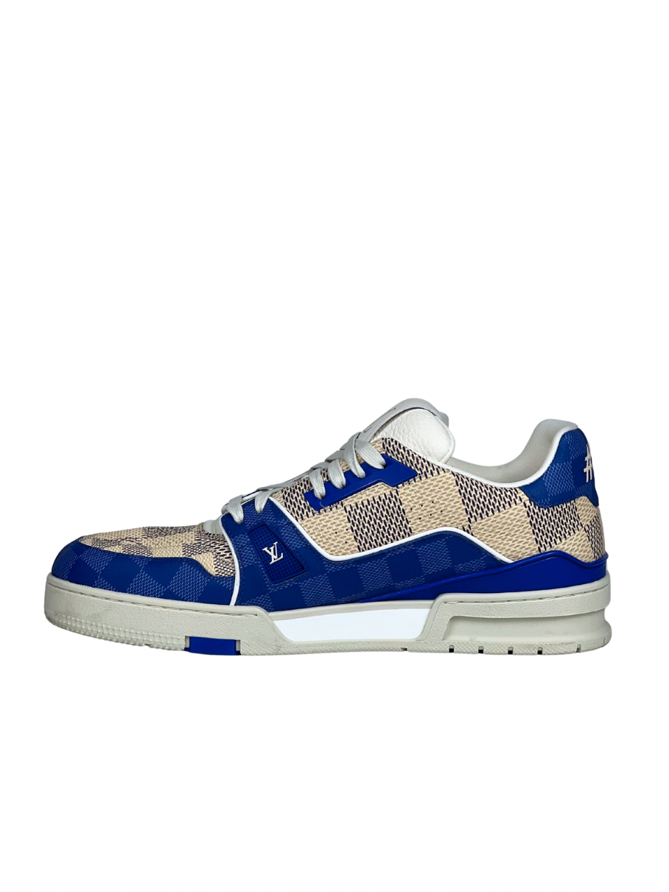 Louis Vuitton 3D Damier Blue Beige Trainer Sneakers