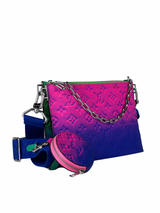 Louis Vuitton Trio Pouch Taurillon Illusion Blue / Pink Messenger Bag 3