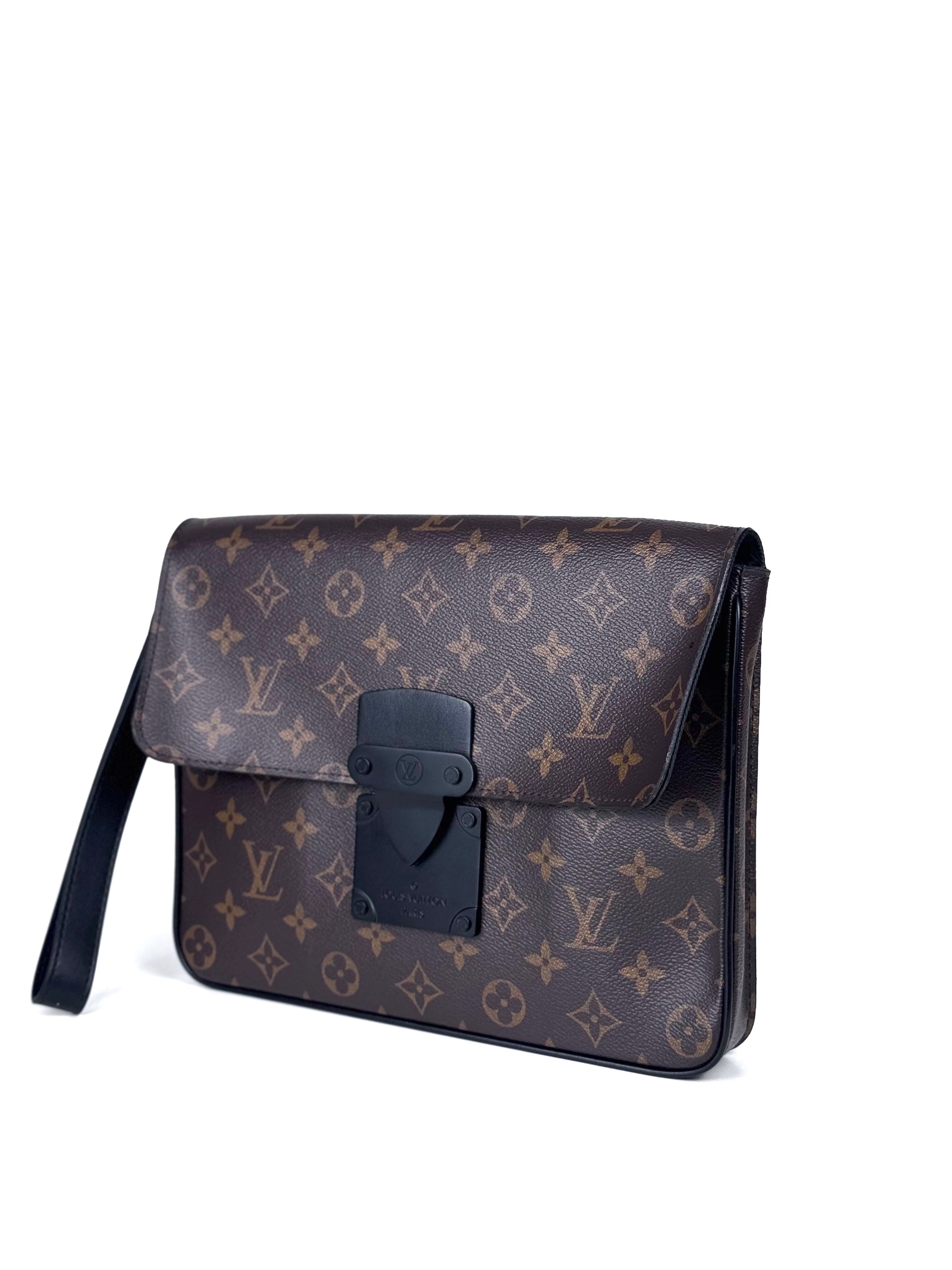 Louis Vuitton S Lock Monogram Macassar Pochette