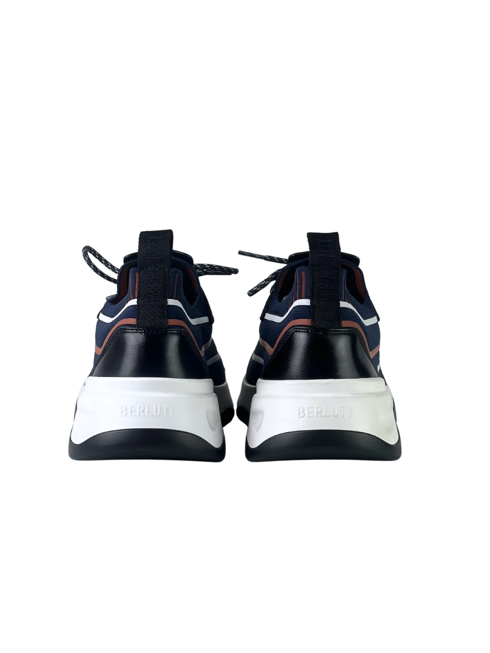 Berluti Shadow Knit & Leather Sneakers