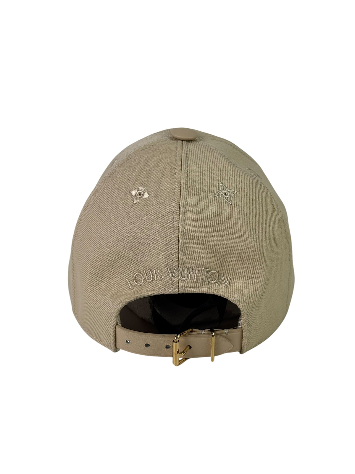 Louis Vuitton Iconic Metal Logo Monogram Beige Baseball Cap
