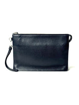 Prada Triangle Logo Grain Leather Standing Clutch 5