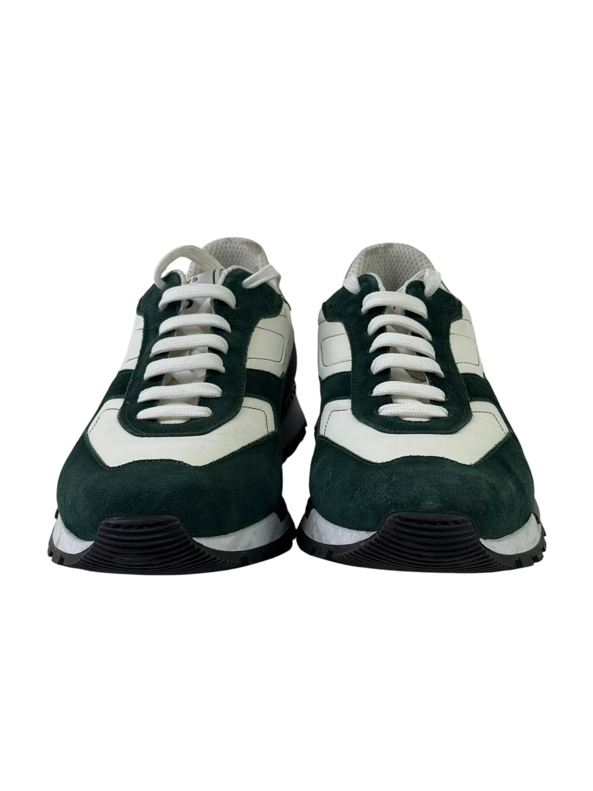 Berluti Scritto Green Suede & Leather Low Sneakers