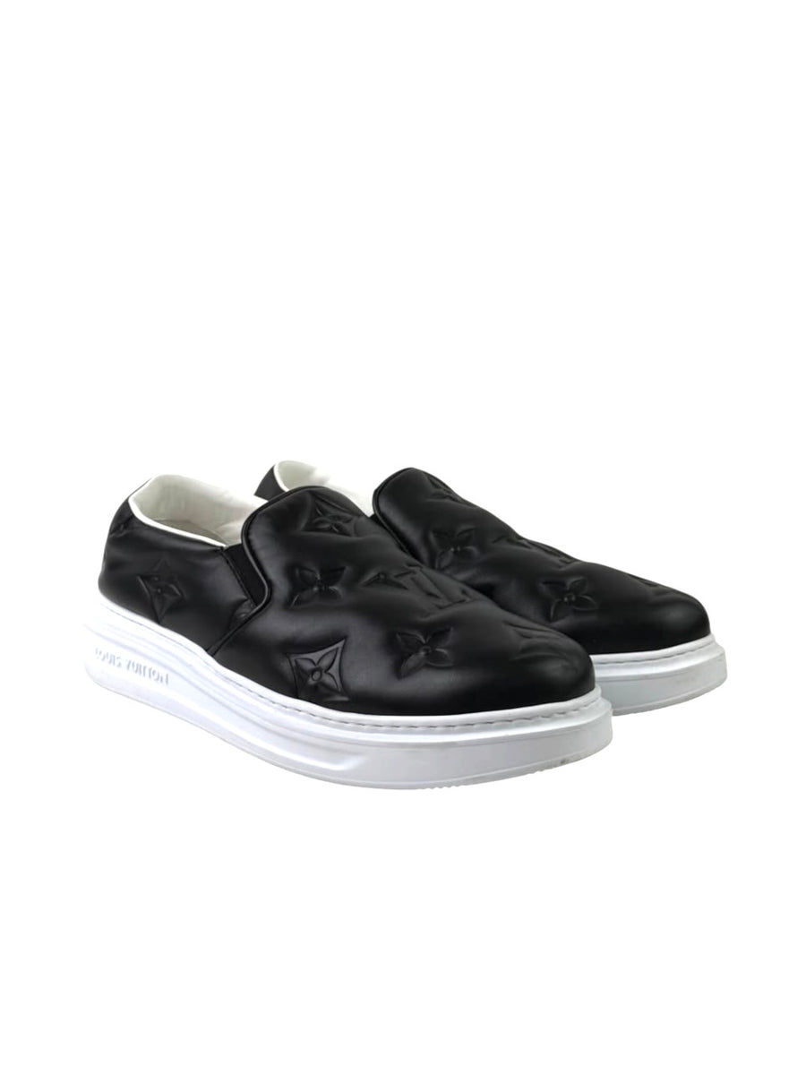 Louis Vuitton Beverly Monogram Jumbo Black Leather Slip On
