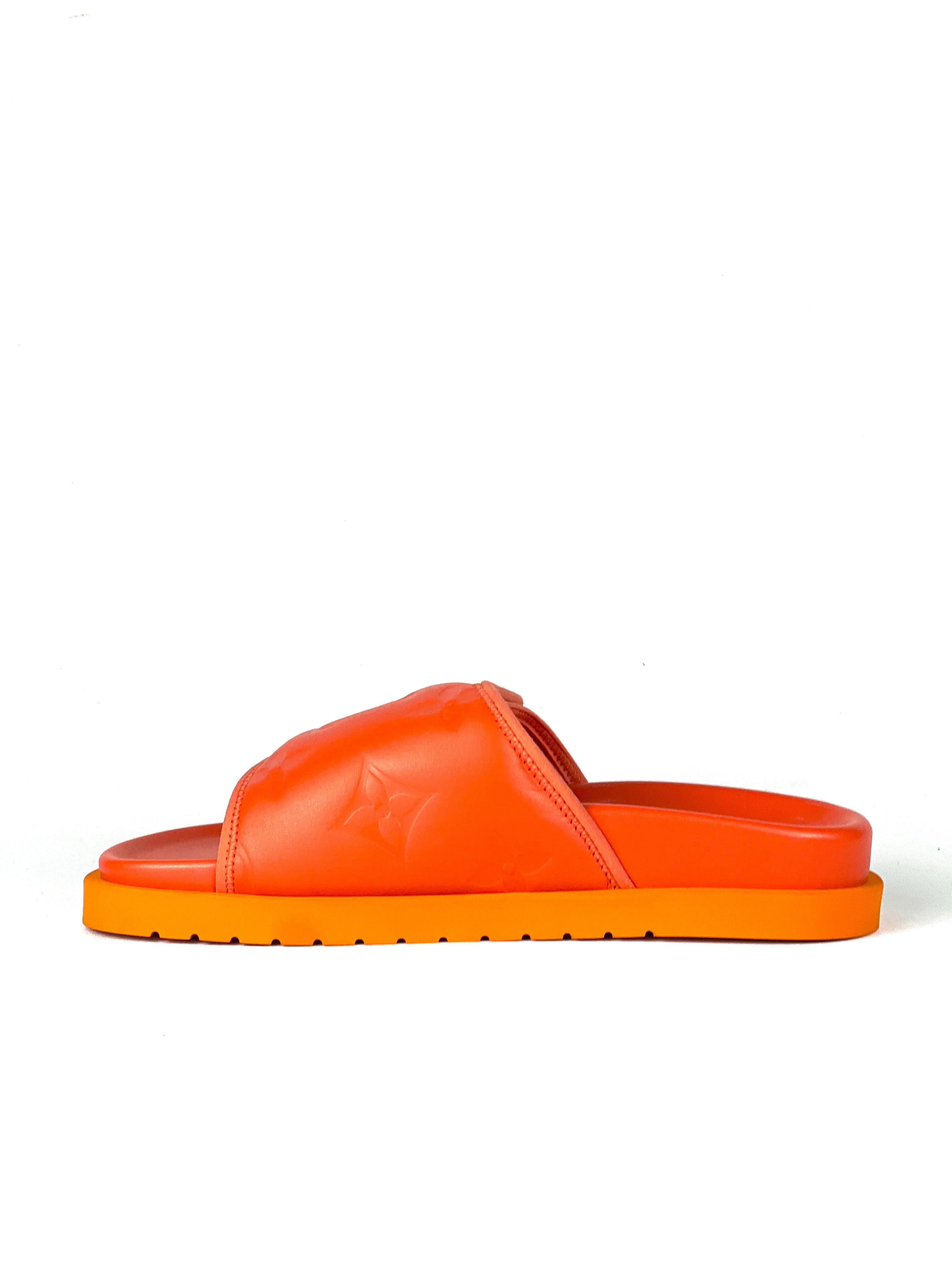 Louis Vuitton Miami Monogram Orange Mules