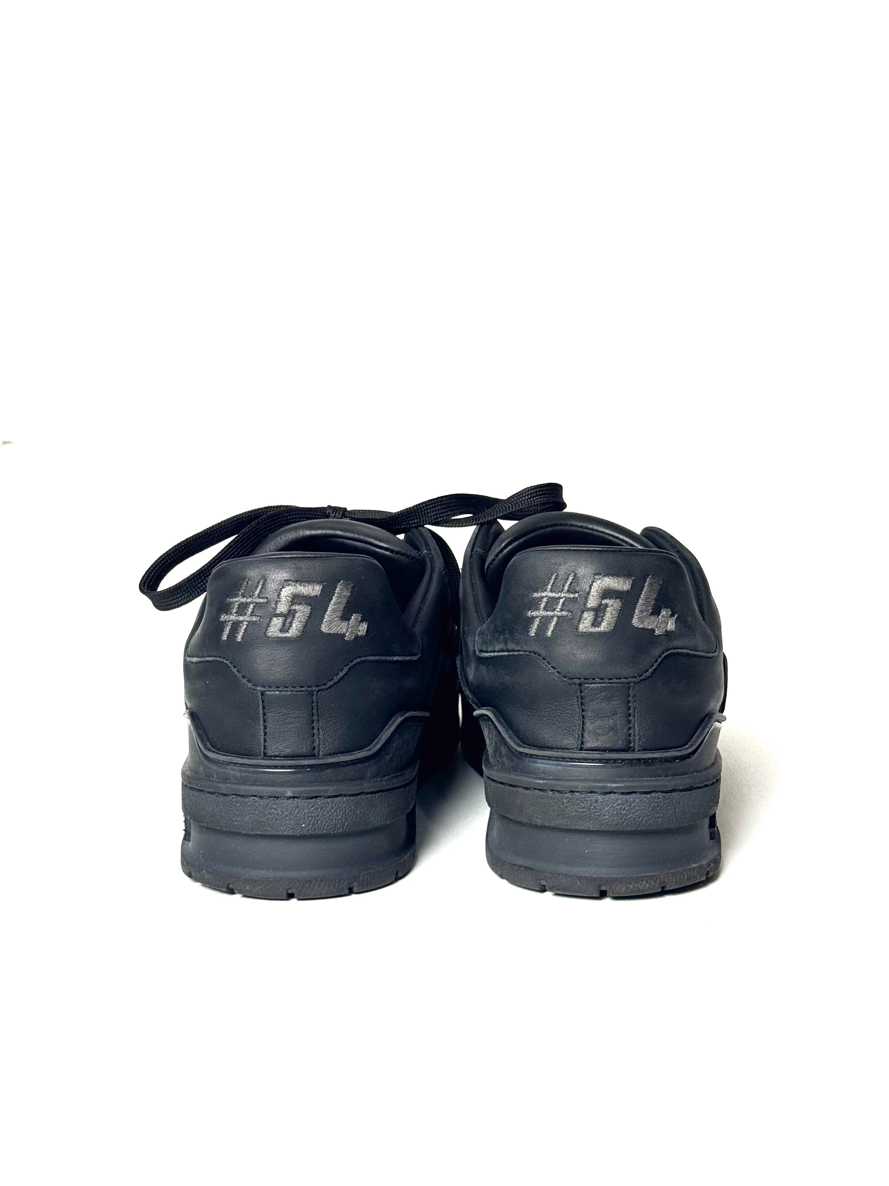 Louis Vuitton Trainer Distressed All Black Sneakers