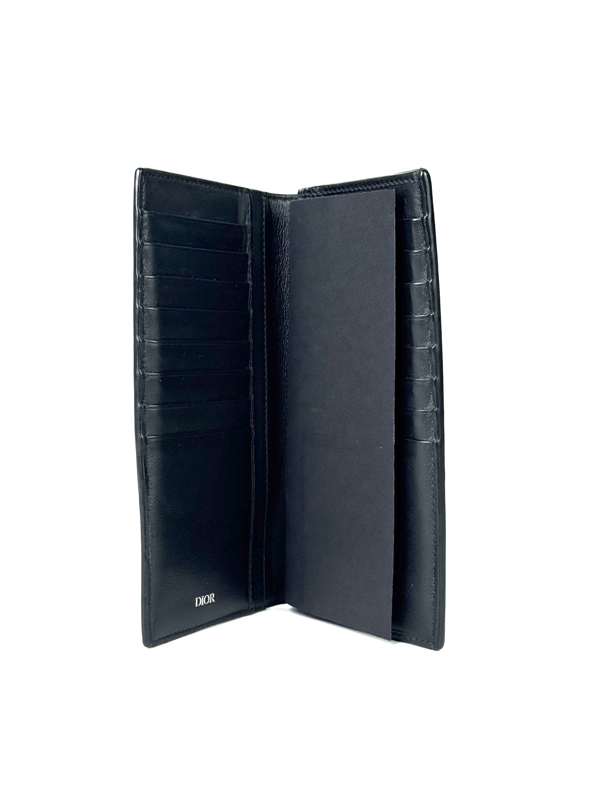 Christian Dior Diamond Black Long Wallet