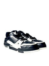 Louis Vuitton Trainer Calf Leather Black & Grey Sneakers 1